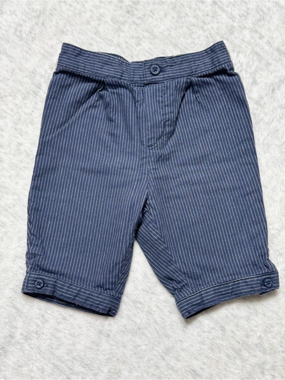 Janie and Jack Baby Boy Navy Pinstripe Dress Pants 6-12M Cotton Tailored